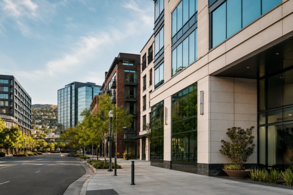 Premium Oakland commercial district exterior